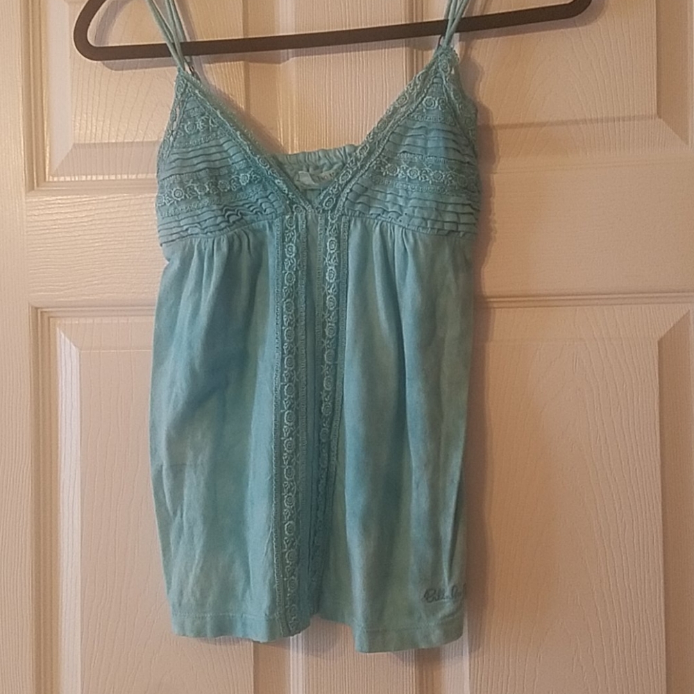 Vintage blue boho billabong tank XS